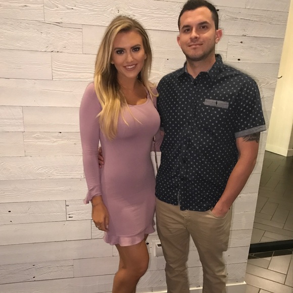 PURPLE OFF THE SHOULDER MINI DRESS - Picture 2 of 7